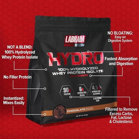 Labrada Hydro 100 Hydrolyzed Whey Protein Isolate 4 Lbs Gymwhey Shop