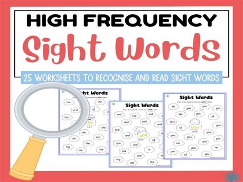 High Frequency Sight Words Find And Colour Teaching Resources