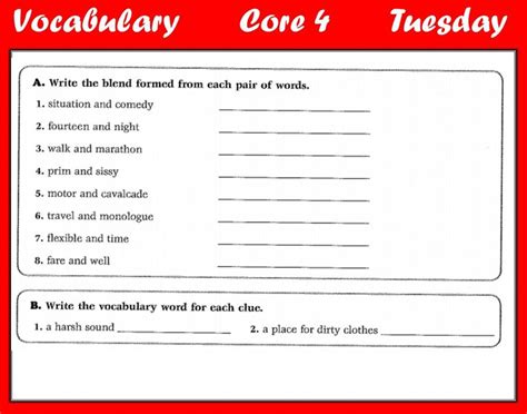 Vocab Lesson 13 A Worksheet Live Worksheets