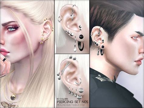 Sims Cc S The Best Piercing Set By Pralinesims Sims Piercings