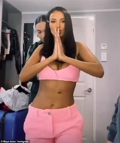 Watch Maya Jama Belly Dance In A Tiny Pink Crop Top Showing Off Her