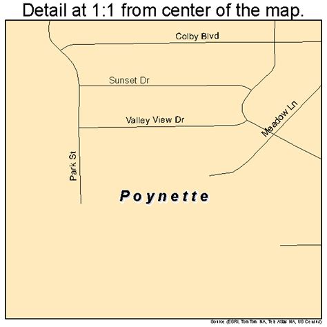 Poynette Wisconsin Street Map 5564900