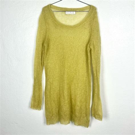 Anthropologie Sweaters Anthropologie Mohair And Wool Chartreuse