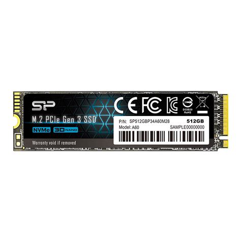 512 GB SSD เอสเอสด SILICON POWER A60 M 2 NVMe SP512GBP34A60M28