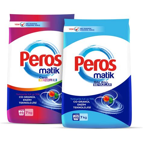 Peros Matik Göz Alıcı Beyaz 7 kg + Peros Matik Canlı Renkler Fiyatı