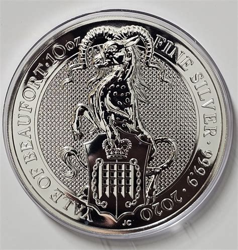 Oz Queen S Beast Yale Of Beaufort In Capsule Silver Coin