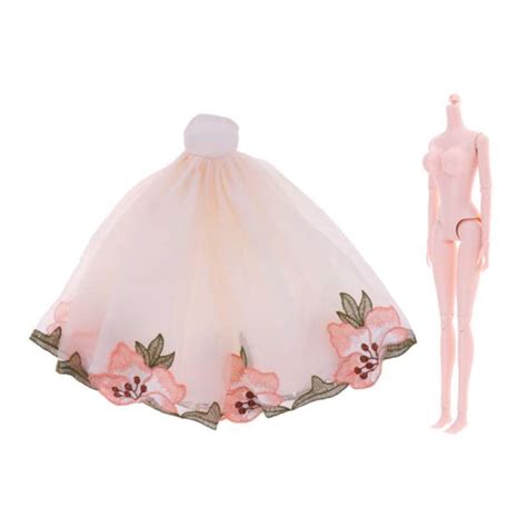 Jual OEM Nude Body Parts Joints For Doll Big Chest Flat Foot With Evening Gown Di Seller