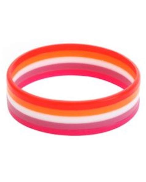 Lesbian Silicone Bracelet Stripe THE PRIDE SHOP