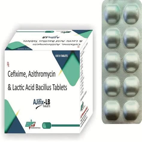 Ajifix Lb Cefixime Azithromycin And Lactic Acid Bacillus Antibiotic