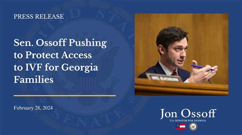 Sen Ossoff Pushing To Protect Access To Ivf For Georgia Families Us Senator For Georgia Jon