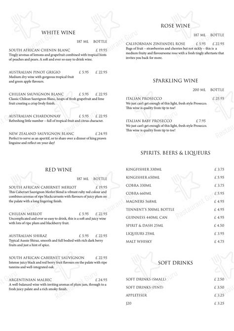 Menu At Taste Of India Restaurant Portree