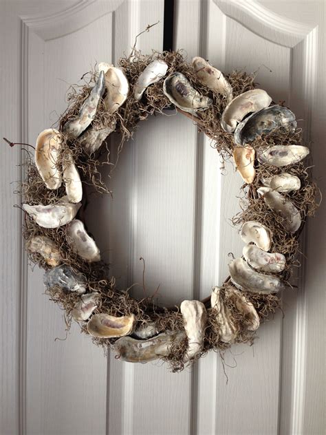 Oyster Shell Wreath Needs A Bow Shell Wreath Seashell Wreath Wreaths