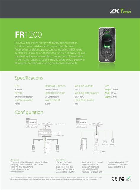 ZKTECO ZK FR1200 OES Asia Solutions