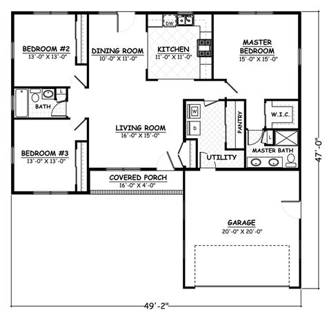 Rectangle Floor Plans 4 Bedroom | Viewfloor.co