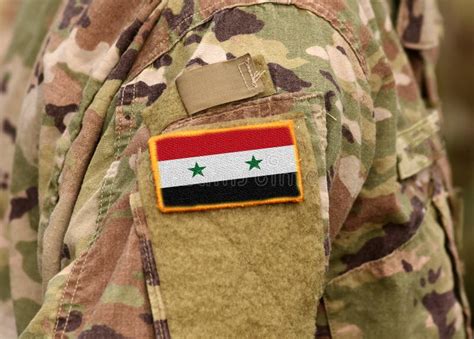 Syrian Flag on Soldiers Arm. Syria Army. Syrian Troops. Stock Photo ...