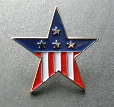 Patriotic Star Usa Flag Lapel Pin Badge 1 Inch Ebay