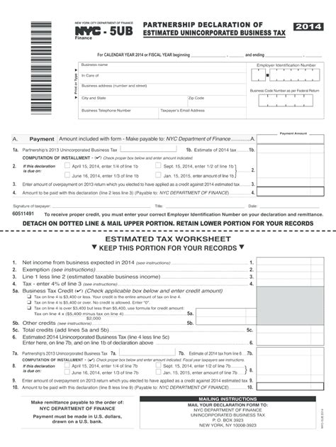 Nyc Dof Nyc Ub Fill Out Tax Template Online Us Legal Forms