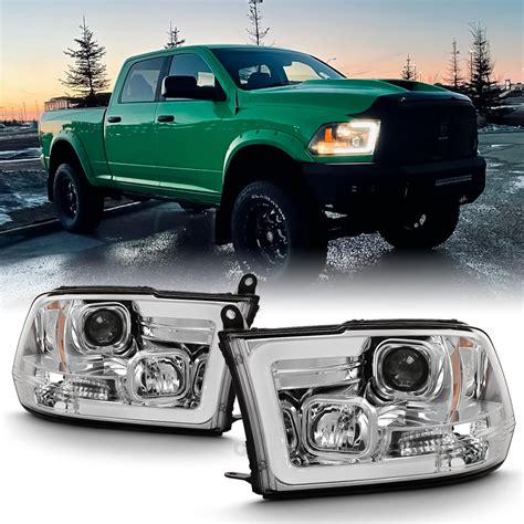 Akkon For 2009 2018 Dodge Ram 1500 2500 3500 Led Daytime Running Light Bar Projector