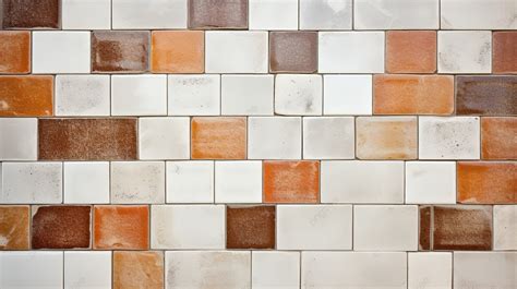 Aesthetic Contrast Textured White And Brown Tiles Background Ceramic