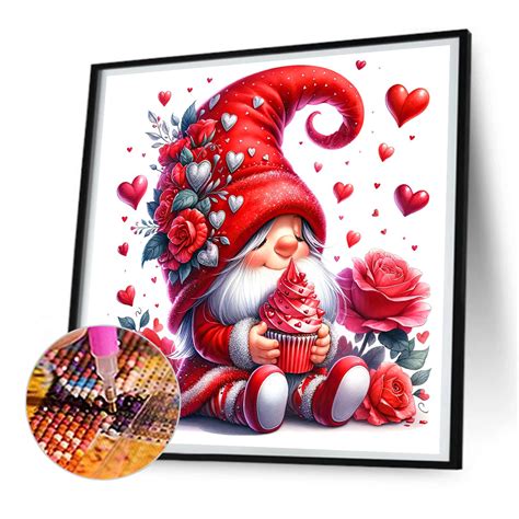 5D DIY Full Round Drill Diamond Painting Valentine S Day Gnome