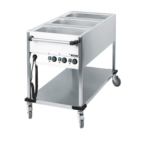 Chariot bain marie à eau 3 x GN 1 1 professionnel Casselin