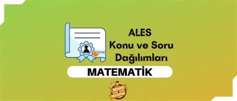 2023 ALES Matematik Konuları ve Soru Dağılımı PDF BenimHedefim