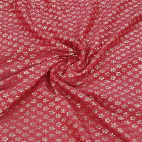 White Jaccquard Viscose Chanderi Dyable Fabric At Rs Viscose