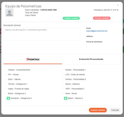 Sistema De Seguimiento De Candidatos Ats