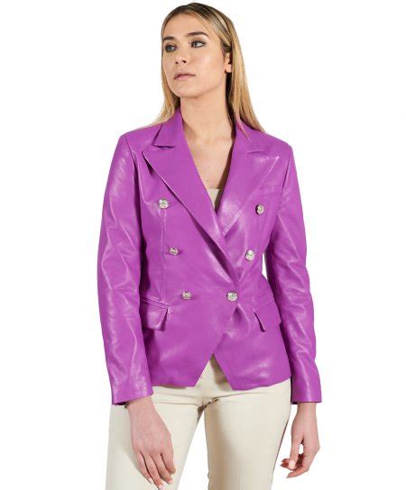 Blazer En Cuir Femme Printemps T Made In Italy D Arienzo