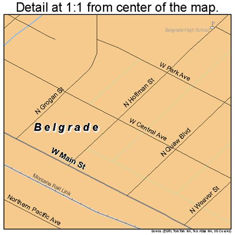 Belgrade Montana Street Map 3004975