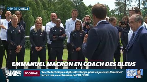 Pr Sident Magnien Emmanuel Macron En Coach Des Bleus