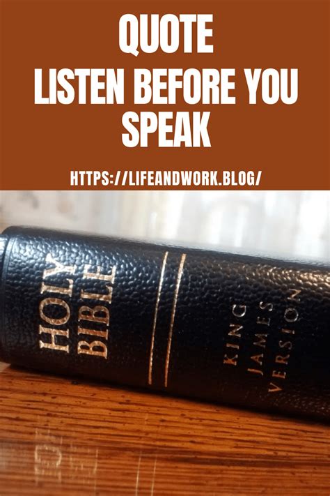 Quote Listen Before You Speak