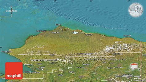 Satellite Map of North Slope Borough