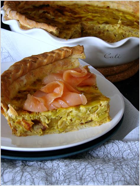 Quiche Aux Poireaux Et A La Moutarde Saumon Fum Vanille Poivre Rose