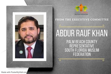 From The Executive Committee Abdul Rauf Khan Pbc Representative