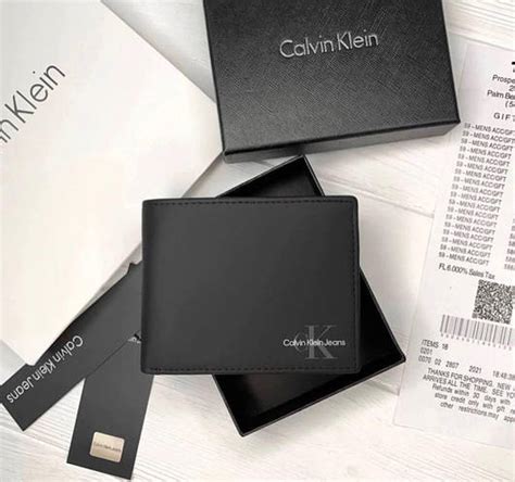 Кошелек мужской брендовый кожаный Calvin Klein портмоне из натуральной ...