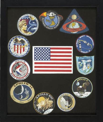 Apollo Complete Framed Set Of Mission Insignias