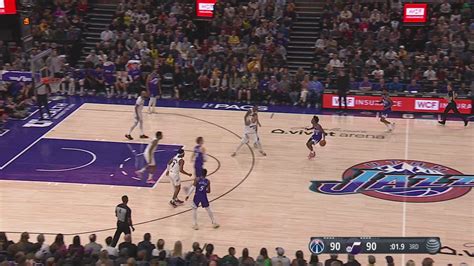 Last Second Field Goal Wizards Jazz NBA Official