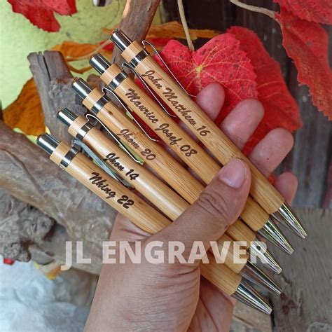 Bamboo Pen With Personalize Engraving Shopee Philippines