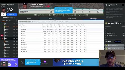 Fantasy Baseball Tutorial On Auction Draft Yahoo YouTube