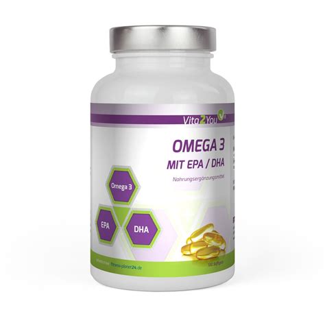 Vita2you Omega 3 1000mg Mit Epa And Dha Fischöl 365 Softgels