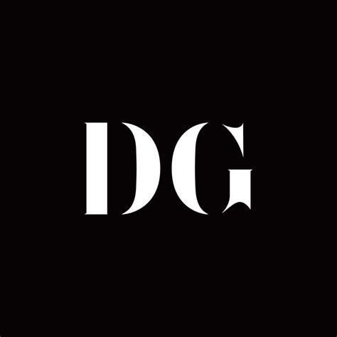 dg logo letter initial logo designs template  vector art  vecteezy