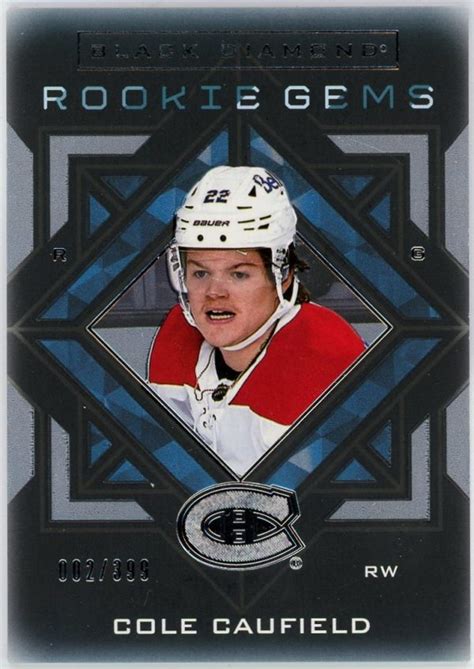 Cole Caufield 2021 22 Ud Black Diamond Rookie Gems 399 Rg Cc