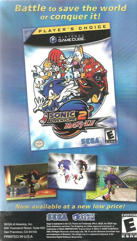 Sonic Adventure Dx Directors Cut Cover Or Packaging Material Mobygames