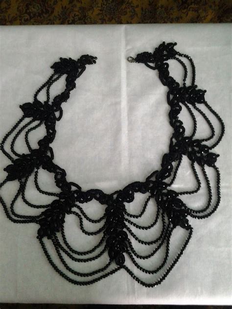 колье черный лебедь | Crochet necklace, Jewelry, Necklace