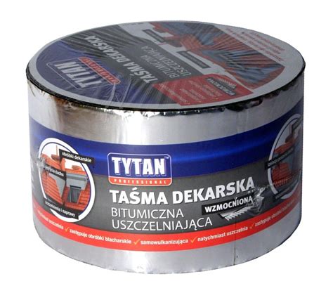 Taśma dekarska tytan wzmacniana 15cm 10mb srebrna aluminiowa