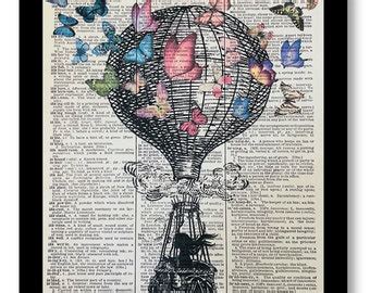 Hot Air Balloon Art Etsy