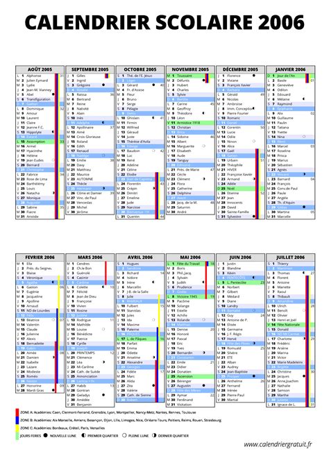 Calendrier Scolaire Consultez Et Imprimez Le Calendrier Scolaire