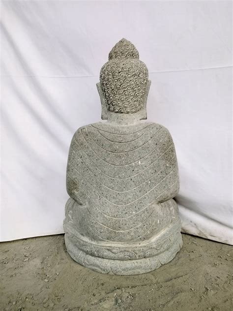 Escultura De Buda De Piedra Volc Nica Chakra Y Mala Cm