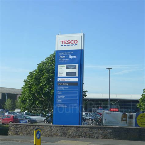 Tesco supermarket [with Changing Places and Defibrillator] and petrol station, Llandrindod Wells ...